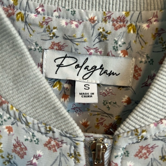 Polagram Floral Baby Blue Zip Up Jacket - Picture 3 of 8